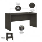 60-inch credenzabureau met laminaatafwerking