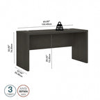 60-inch credenzabureau met laminaatafwerking