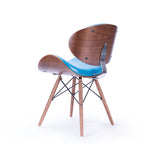 Mid-century petrolkleurige accentstoel