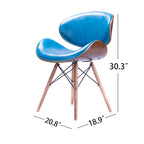 Mid-century petrolkleurige accentstoel