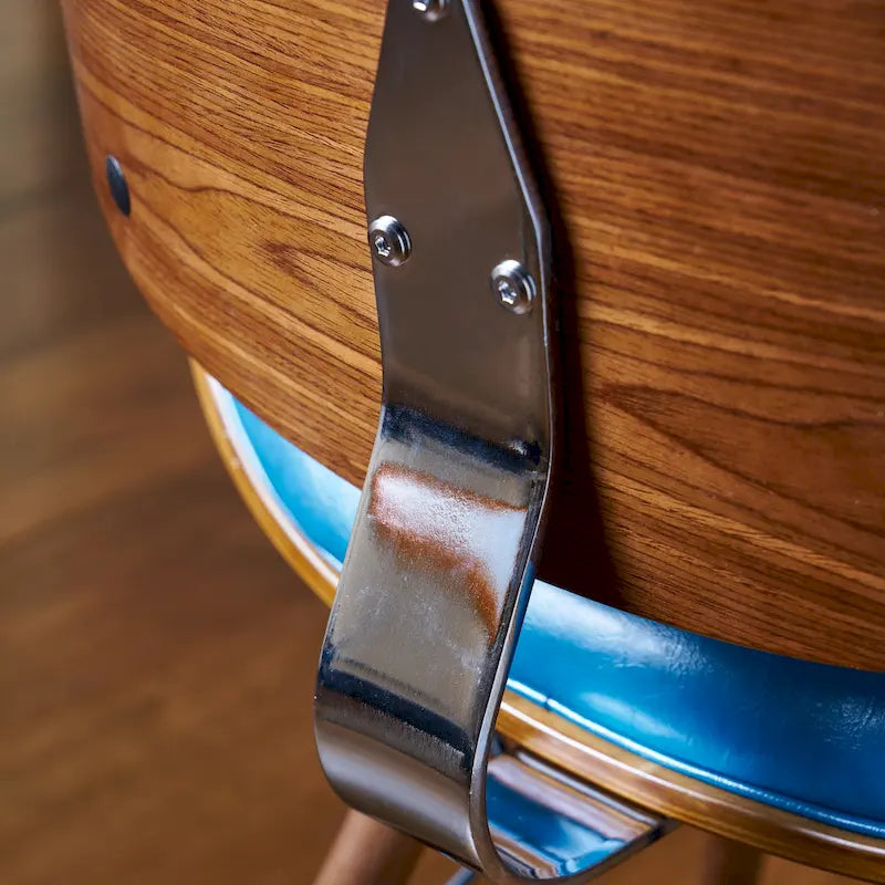 Mid-century petrolkleurige accentstoel