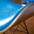 Mid-century petrolkleurige accentstoel