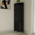71" Zwart houten hoekbarkast