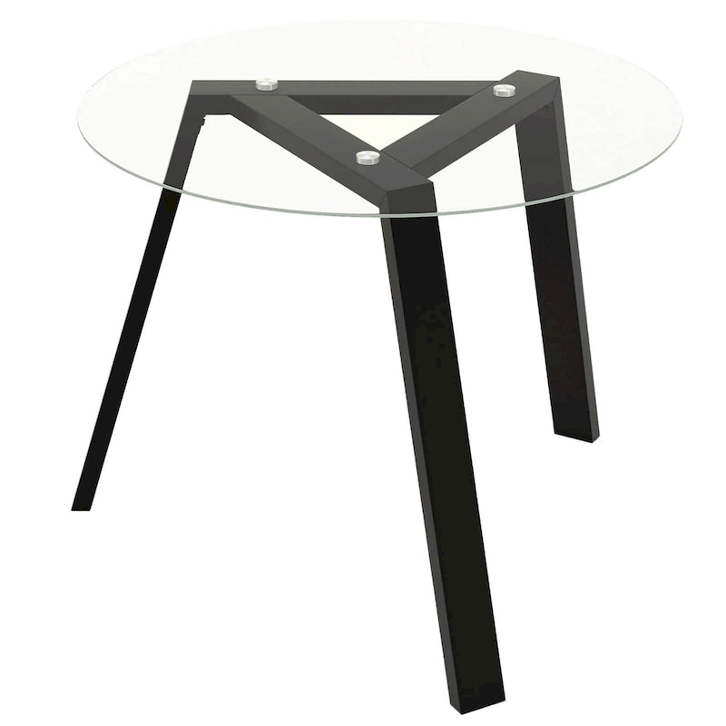 Ronde glazen eettafel van 36 inch voor 4 personen