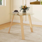 Ronde glazen eettafel van 36 inch voor 4 personen