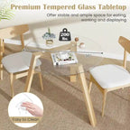 Ronde glazen eettafel van 36 inch voor 4 personen