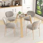Ronde glazen eettafel van 36 inch voor 4 personen