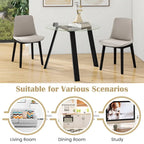 Ronde glazen eettafel van 36 inch voor 4 personen