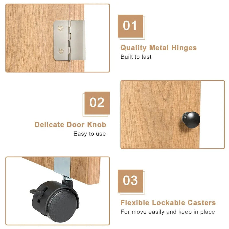 Opvouwbare Naai- en Hobbytafel met Plank en Opbergkast
