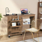 Opvouwbare Naai- en Hobbytafel met Plank en Opbergkast