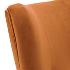 22,5 inch brede gestoffeerde fluwelen accentstoel