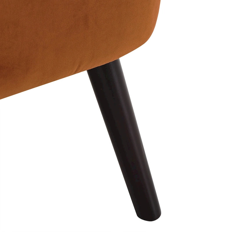 22,5 inch brede gestoffeerde fluwelen accentstoel