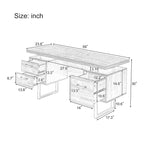 59-inch computerbureau met 3 lades