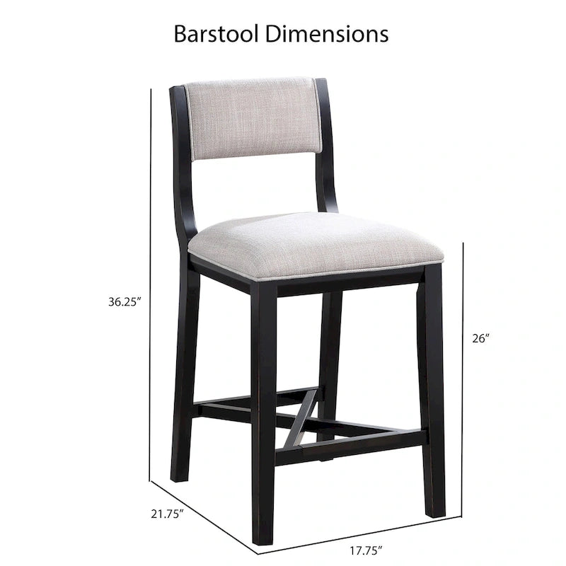 Burbank massief houten barkruk