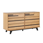 Moderne massief houten ladekast met 6 laden