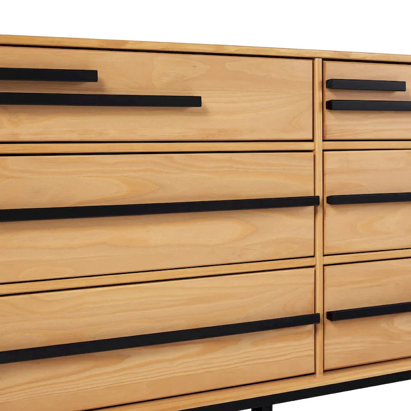 Moderne massief houten ladekast met 6 laden