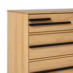 Moderne massief houten ladekast met 6 laden