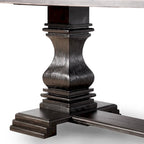 Traditionele Antieke Zwarte Eettafel van 213 cm
