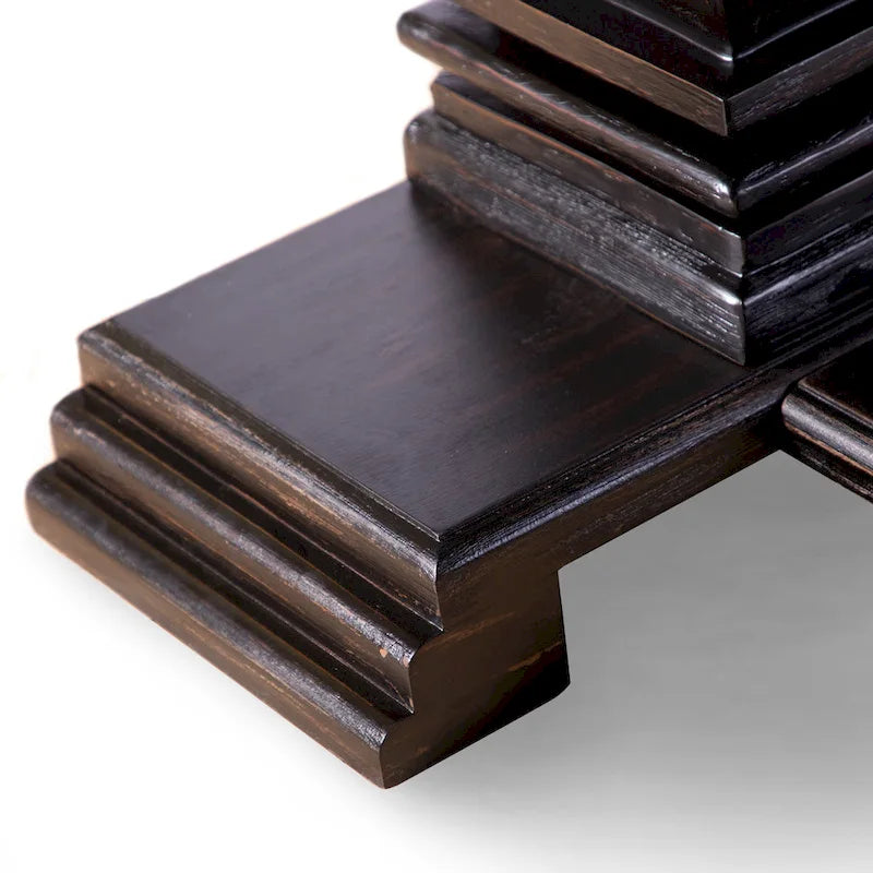 Traditionele Antieke Zwarte Eettafel van 213 cm