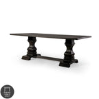 Traditionele Antieke Zwarte Eettafel van 213 cm