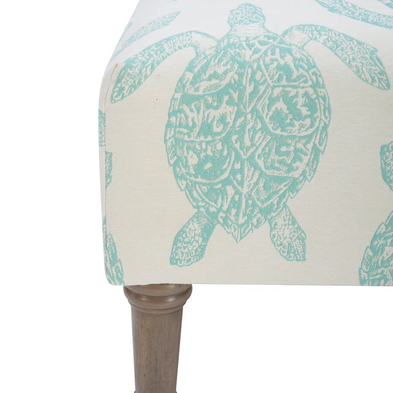 Gestoffeerde accentstoel met schildpadmotief