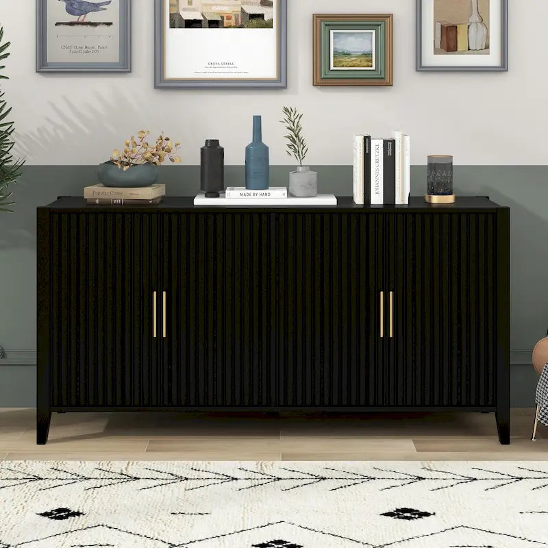 Accent opbergkast dressoir met metalen handgrepen