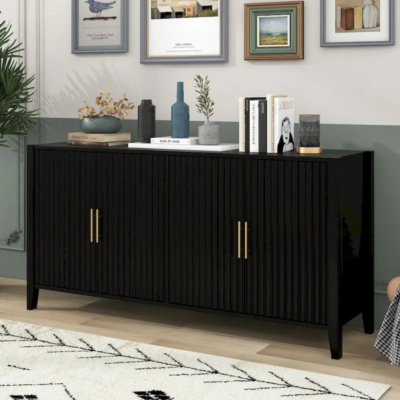 Accent opbergkast dressoir met metalen handgrepen
