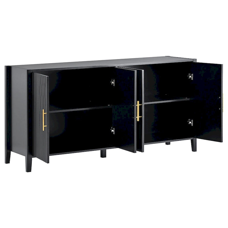 Accent opbergkast dressoir met metalen handgrepen