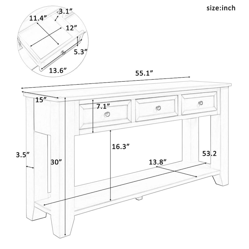 Accent opbergkast dressoir met metalen handgrepen