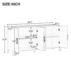 Accent opbergkast dressoir met metalen handgrepen