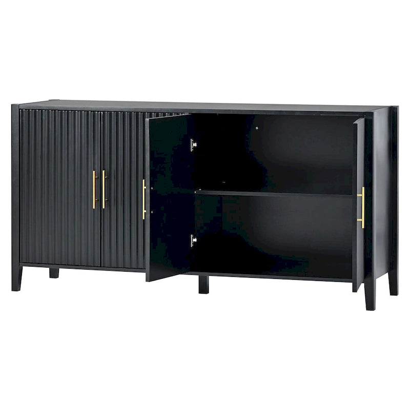 Accent opbergkast dressoir met metalen handgrepen