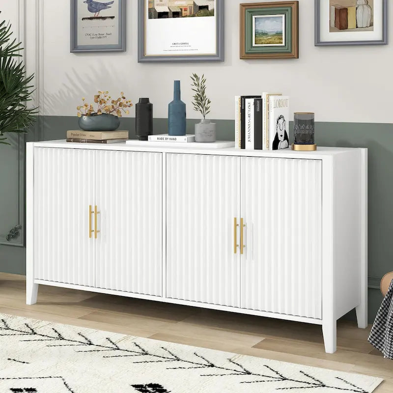 Accent opbergkast dressoir met metalen handgrepen