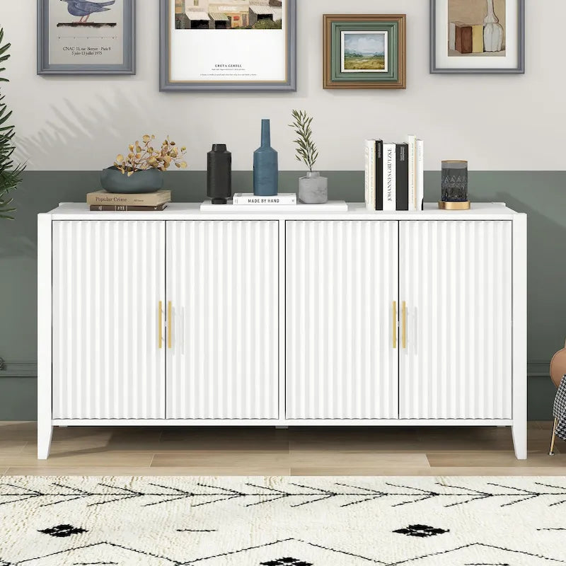 Accent opbergkast dressoir met metalen handgrepen
