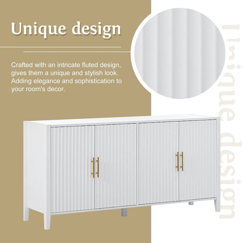Accent opbergkast dressoir met metalen handgrepen