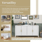 Accent opbergkast dressoir met metalen handgrepen
