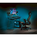 Gamingbureau met hoogteverstelling, ledverlichting en USB-hub
