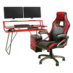 Gamingbureau met hoogteverstelling, ledverlichting en USB-hub