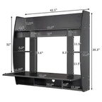 Wandzwevend computerbureau, 39 inch