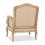 Gestoffeerde Grijze Accentfauteuil met Verweerde Houten Poten - 38Hx29Bx31D