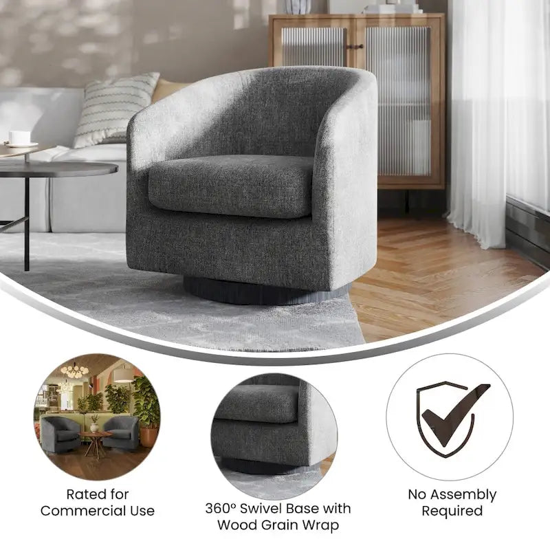 Draaibare Fauteuil met Vinyl Ommantelde Voet
