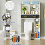Boven toilet opbergkast met 2 lades en planken