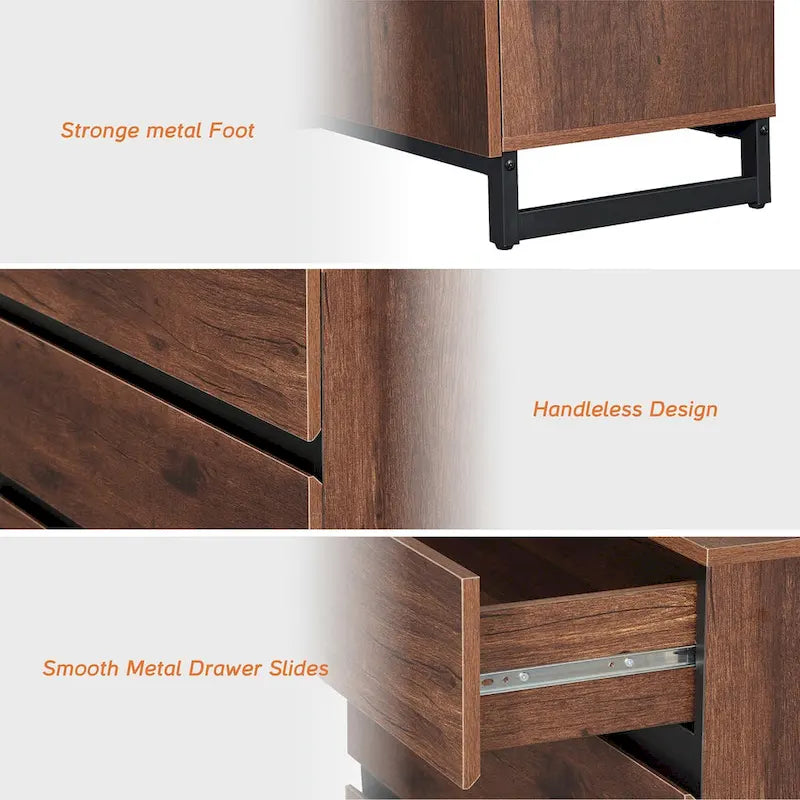 Dressoir met 6 laden en verborgen handgrepen