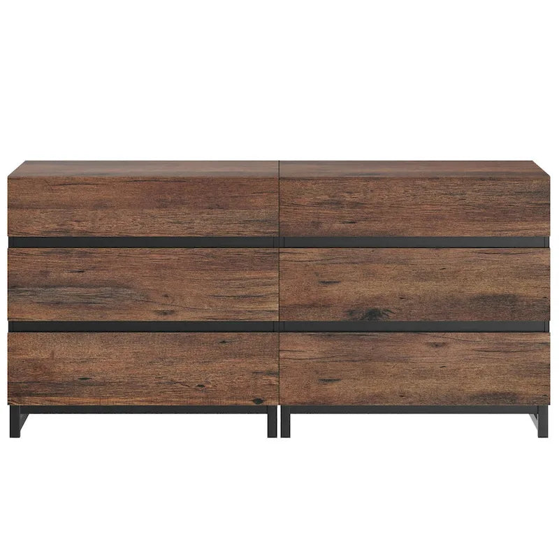 Dressoir met 6 laden en verborgen handgrepen