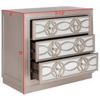Nikkelle Opbergkist met 3 Laden - 81,3 cm B x 40,6 cm D x 73,7 cm H