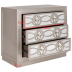 Nikkelle Opbergkist met 3 Laden - 81,3 cm B x 40,6 cm D x 73,7 cm H
