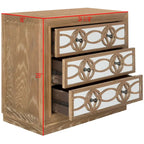 Nikkelle Opbergkist met 3 Laden - 81,3 cm B x 40,6 cm D x 73,7 cm H