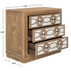 Nikkelle Opbergkist met 3 Laden - 81,3 cm B x 40,6 cm D x 73,7 cm H