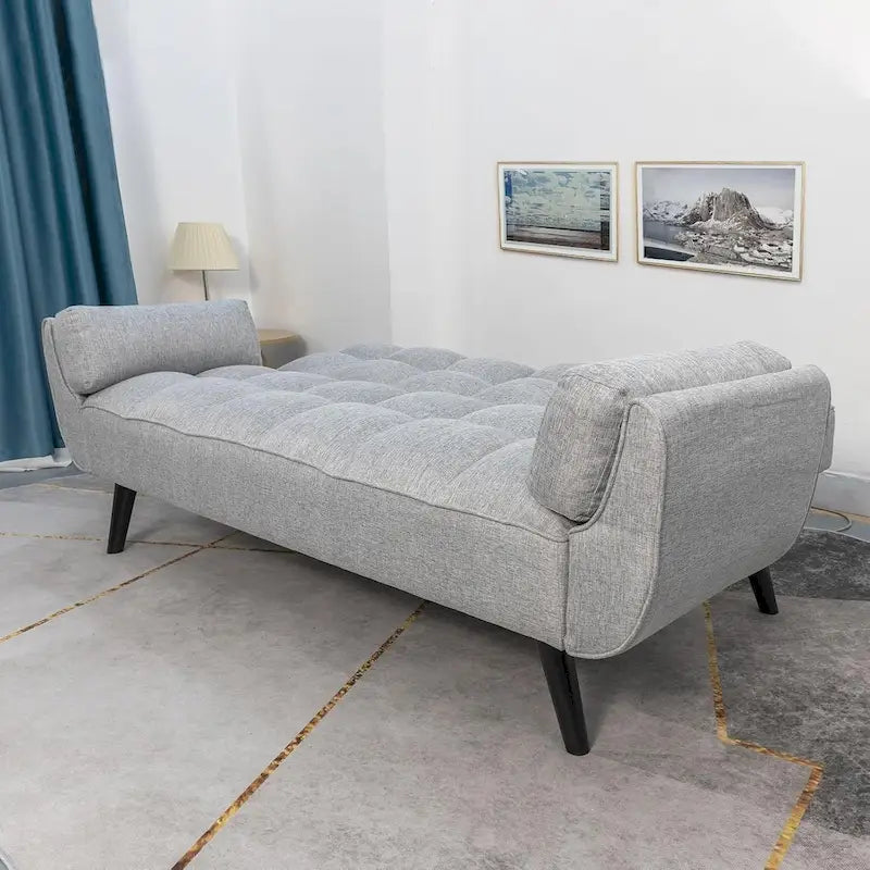 75.39 inch. Slaapbank Futon met Verstelbare Gesplitste Rugleuning