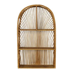 Arch Rattan Boheemse Wandplank met Meerdere Niveaus - 28H x 16,5B x 6D