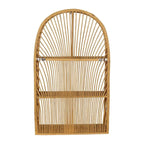 Arch Rattan Boheemse Wandplank met Meerdere Niveaus - 28H x 16,5B x 6D